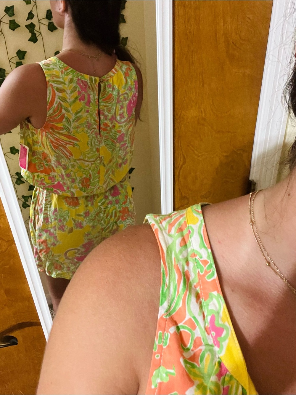 Lilly Pulitzer Yellow Pink Green Floral Dress - Picture 2 of 3